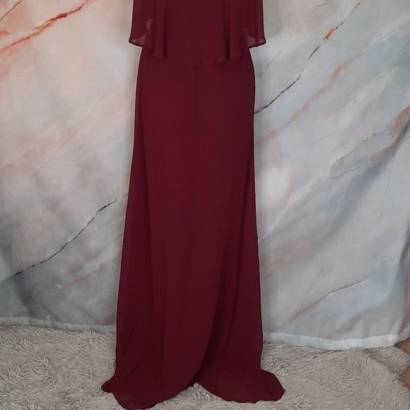 SMYM Caitlin Ruffle Red Maxi Dress - Picture 7 of 9